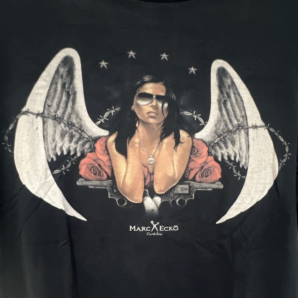 Marc Ecko Y2K Shirt Cut & Sew Angel Graphic Tee M Barbed Wire